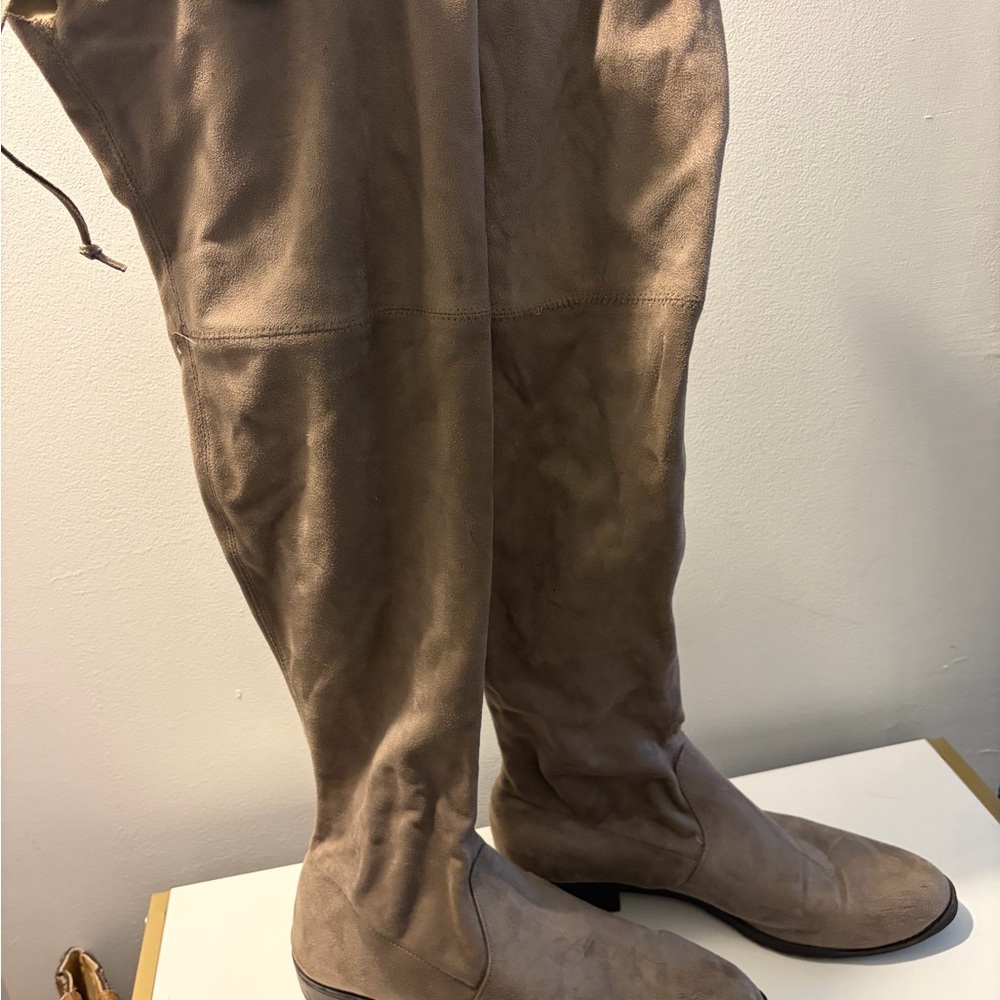Tan suede Over-the-Knee Boots